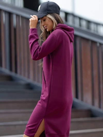 Royalfashion Вискозное спортивное платье с капюшоном