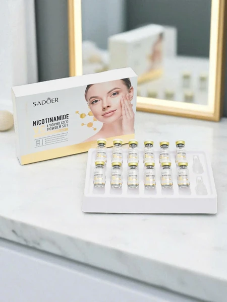 Sadoer Liofilizētā niacinamīda un C vitamīna pulvera komplekts