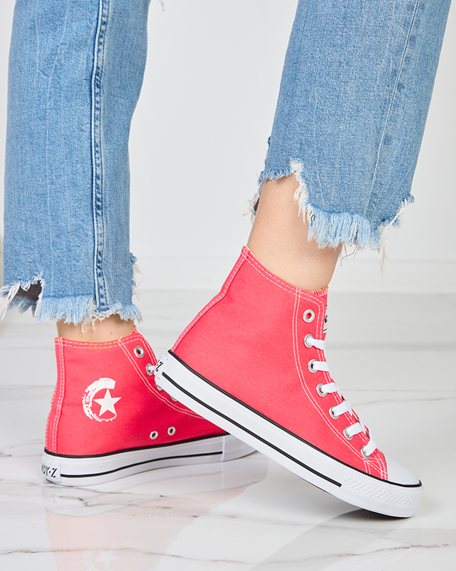 Women's high-top Garet coral sneakers - Footwear