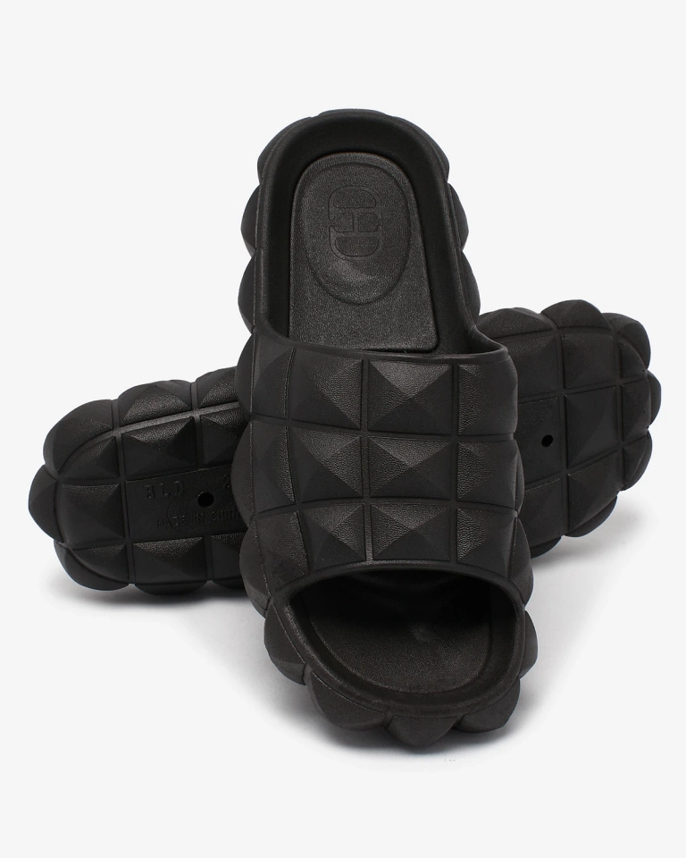 Royalfashion Sieviešu čības ar reljefu melnā krāsā Ambeha