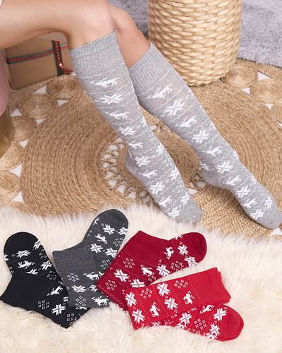 Women's long Christmas socks 5 / pack - Underwear