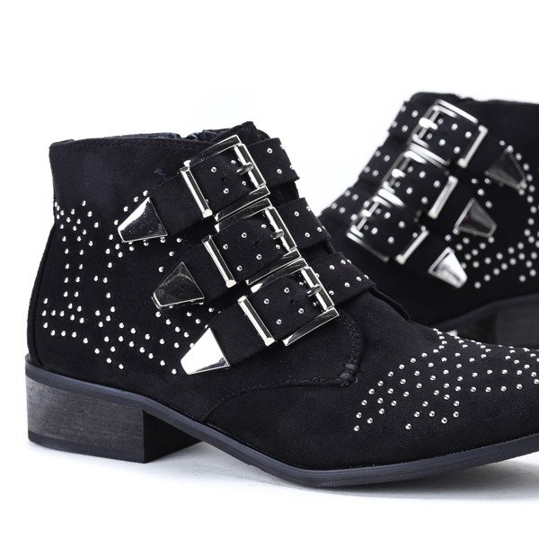 Czarne botki z dżetami Caudice - Obuwie