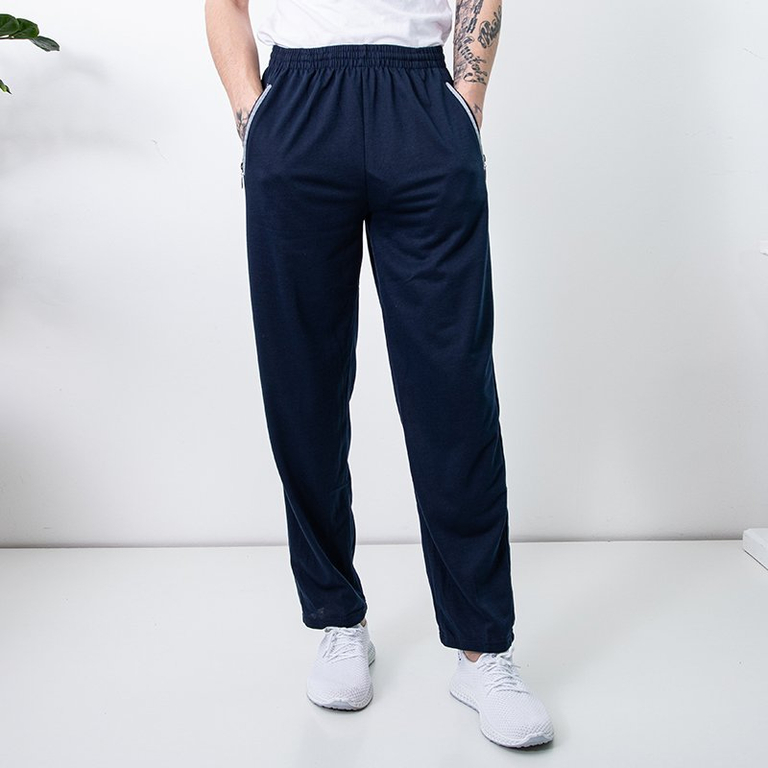 Men's navy blue sweatpants with pockets - Clothing