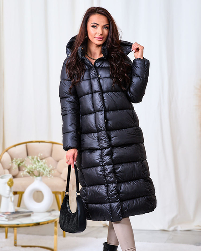 Royalfashion Melna sieviešu ziemas jaka