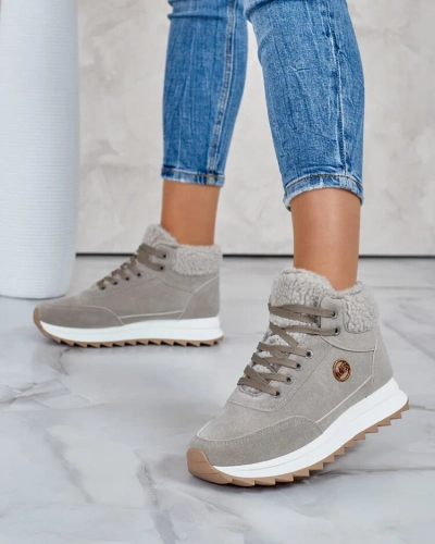 Royalfashion Women's Frozit Faux Fur Warmed Sneakers