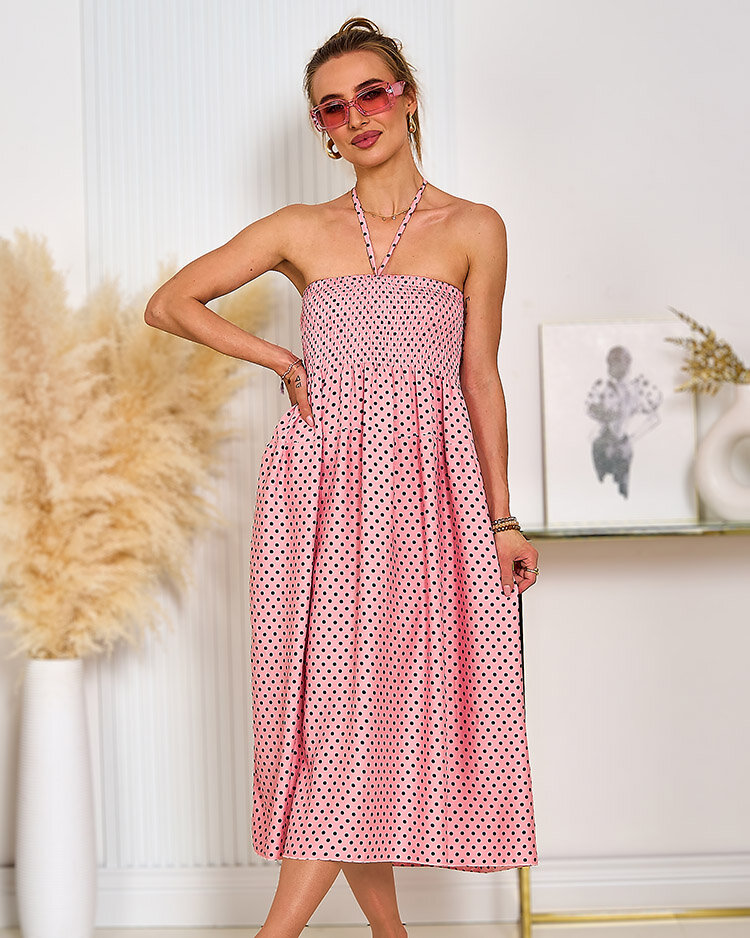 Royalfashion Женское платье в горошек длиной до колена