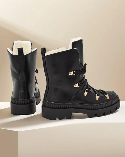 Royalfashion Women's Lace-up Snow Boots Lorii