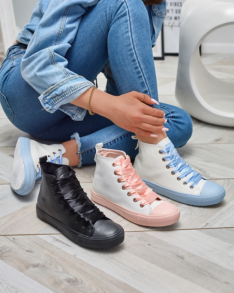 Бело-розовые женские спортивные кроссовки Macako- Footwear