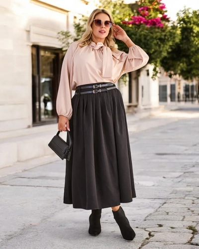 Royalfashion Women's midi skirt PLUS SIZE