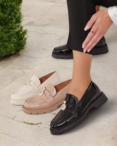 Royalfashion Women's lacquered moccasins Bemies