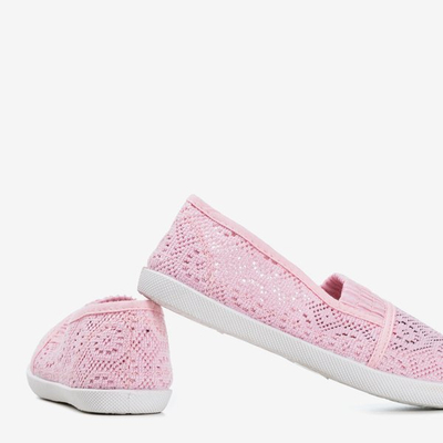 Light pink girls lace slip - on Arcuma - Shoes 1
