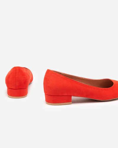 Orange pumps with flat heels Czinni- Footwear