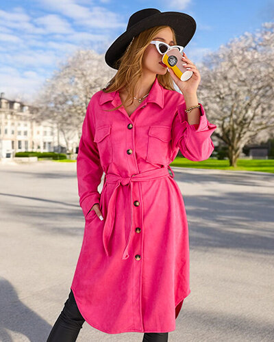 Royalfashion Women's Shirt Type Coat