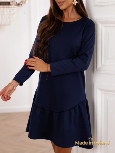 Women's mini dress with a ruffle