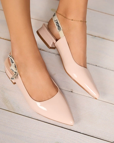 Beige women's sandals with pointed toe Ludda - Shoes