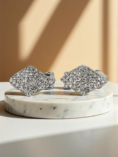 Royalfashion Women's Clip-on Zirconia Earrings