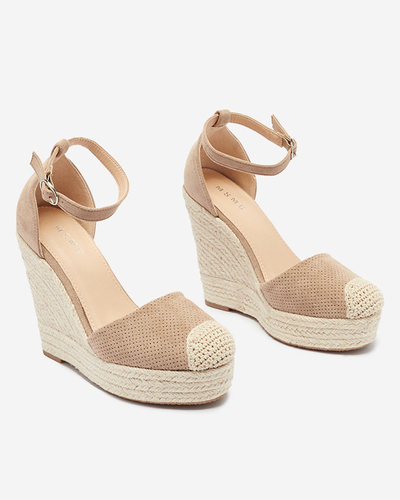 Royalfashion Коричневые женские сандалии на платформе Meylasi