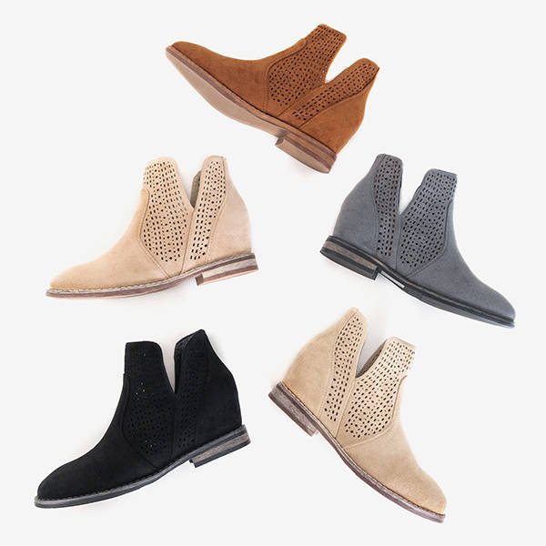 Brown boots on a hidden anchor a'la cowgirls Besiks- Footwear