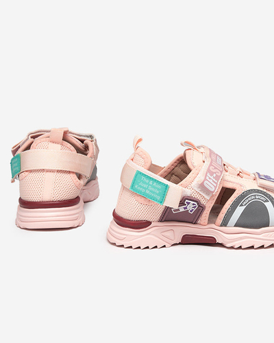 Wukapi rozā velcro bērnu sandales - Kurpes