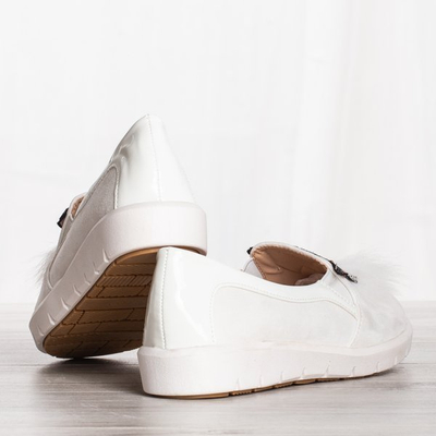 White slip on with decorative owl Howlet - Footwear 1