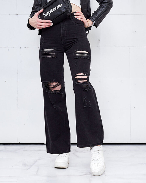 Royalfashion Sieviešu platie džinsi ar berzi