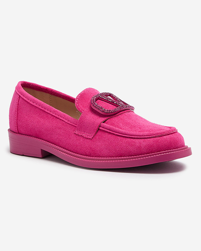 Fuchsia women's moccasins with decoration Fogras- Footwear