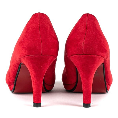 Czerwone czółenka na szpilce Vernazza - Obuwie