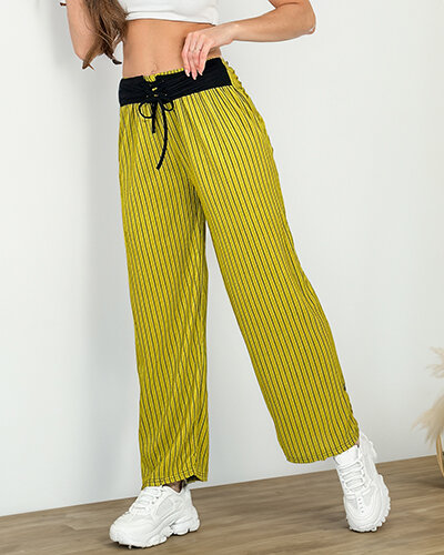Royalfashion Women's wide striped pants