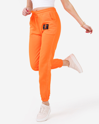 Neon orange women's sweatpants - Clothing