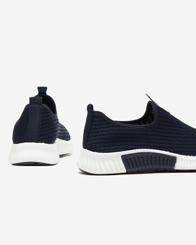 Navy blue women's slip-on sports shoes Banila - Footwear