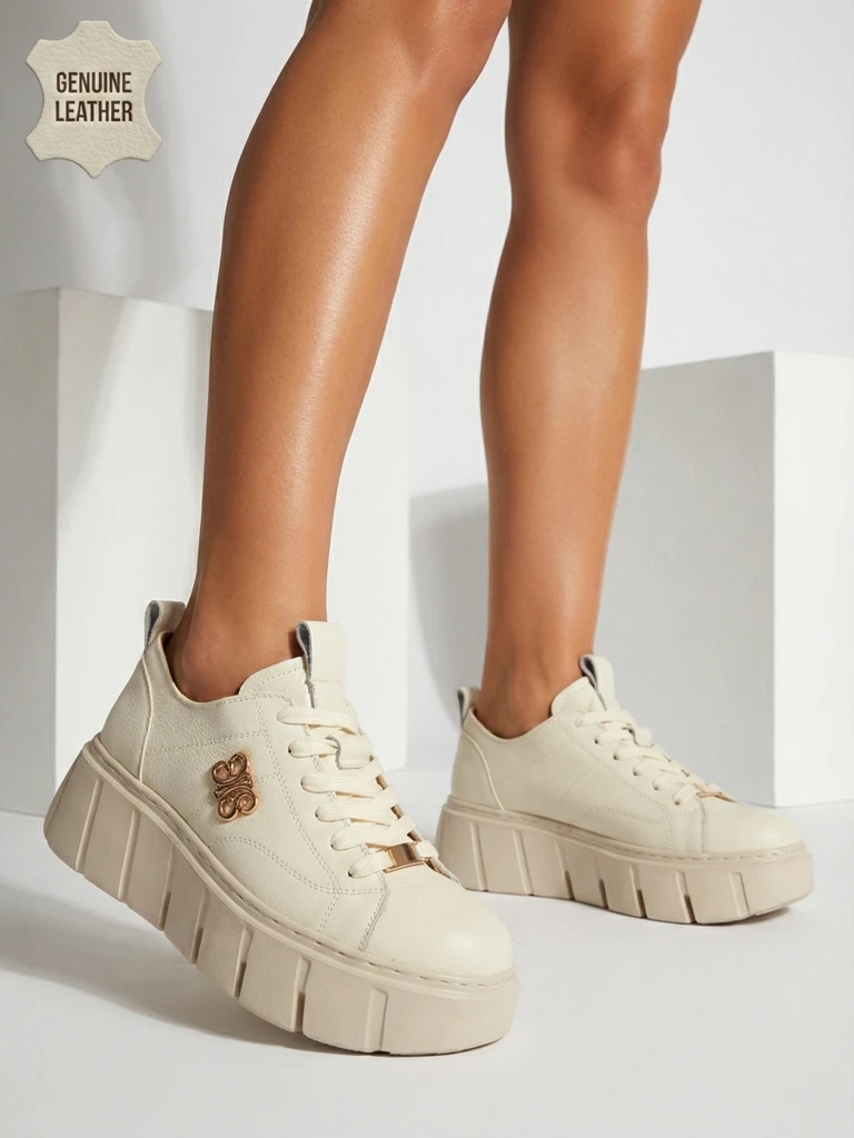 Sneakersat sportive për femra prej lëkure natyrale Sacerr