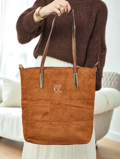 Dāmu shopper soma Caryenne no eko zamšādas