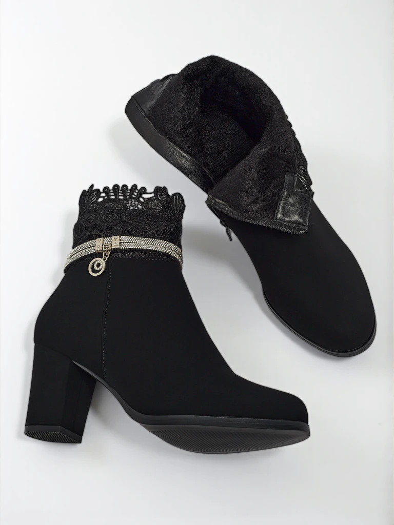 Flora Black Elegant Ankle Boots for Every Occasion
