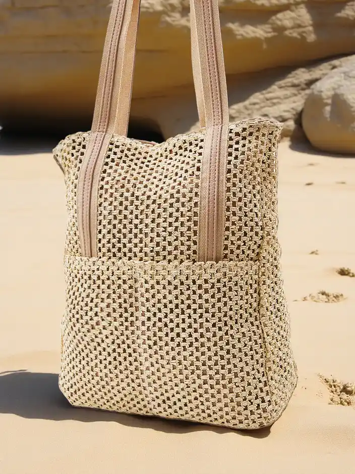 Royalfashion Large straw women's bag