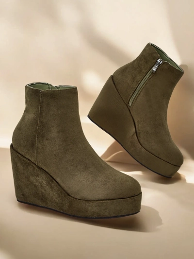 Royalfashion Women's wedge ankle boots Sieffa