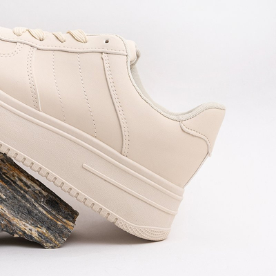 Beige women's platform sports shoes Silvina - Footwear