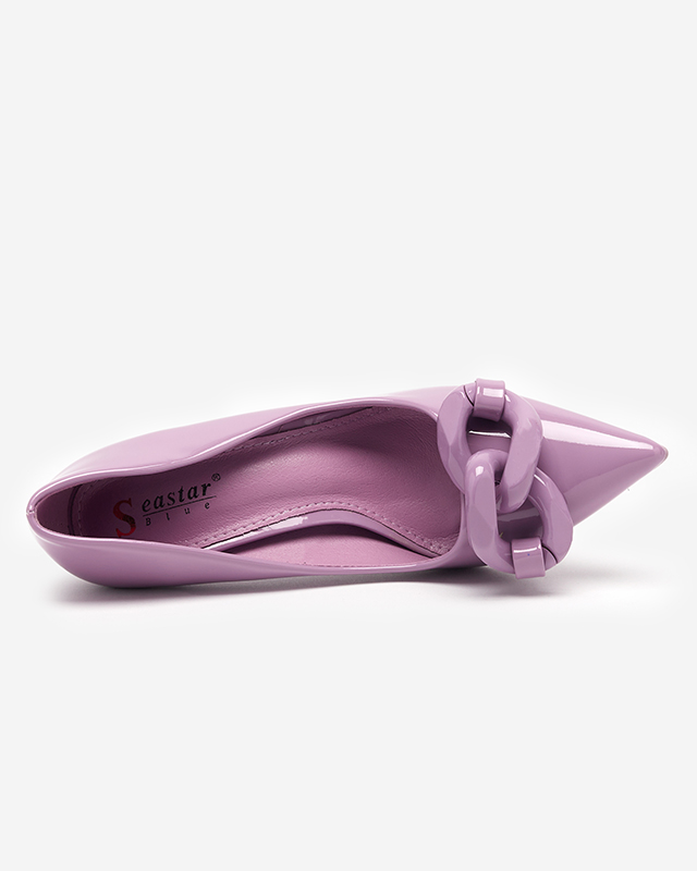 Violet women's pumps on a high heel Salete - Footwear