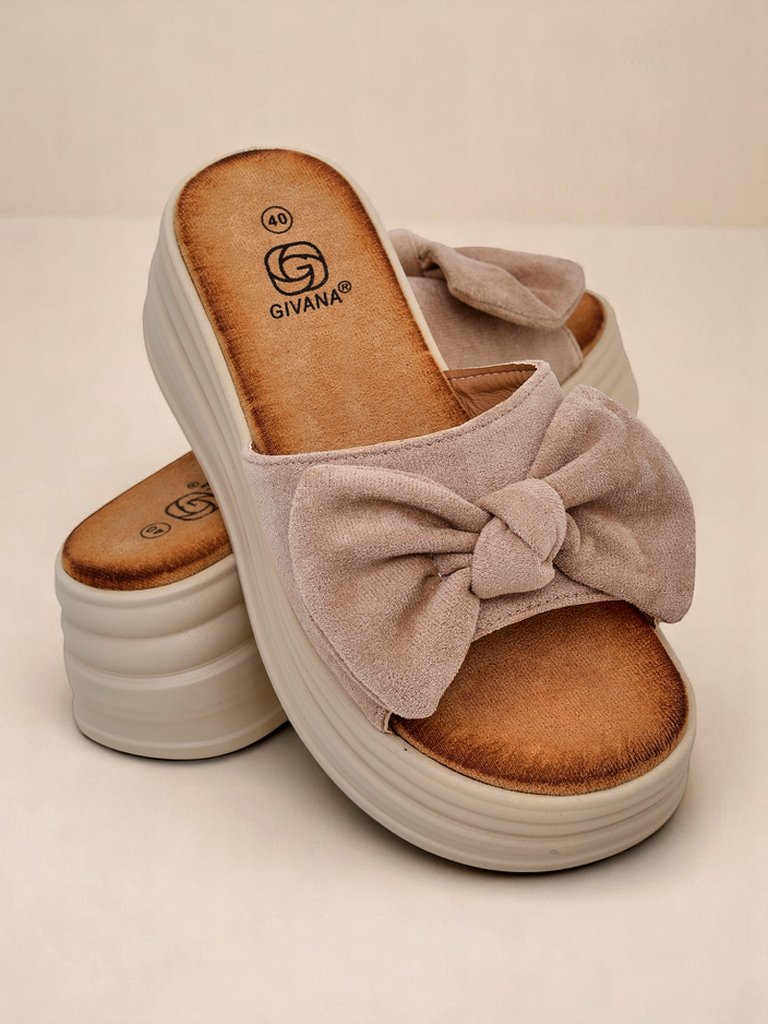 Royal Fashion Women's Platform Slides Givan