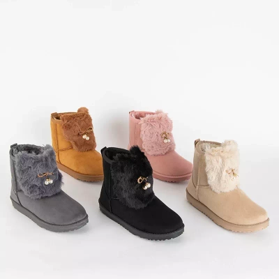 OUTLET Sieviešu kamieļu sniega zābaki ar dekoratīvu virsu Cioni- Shoes
