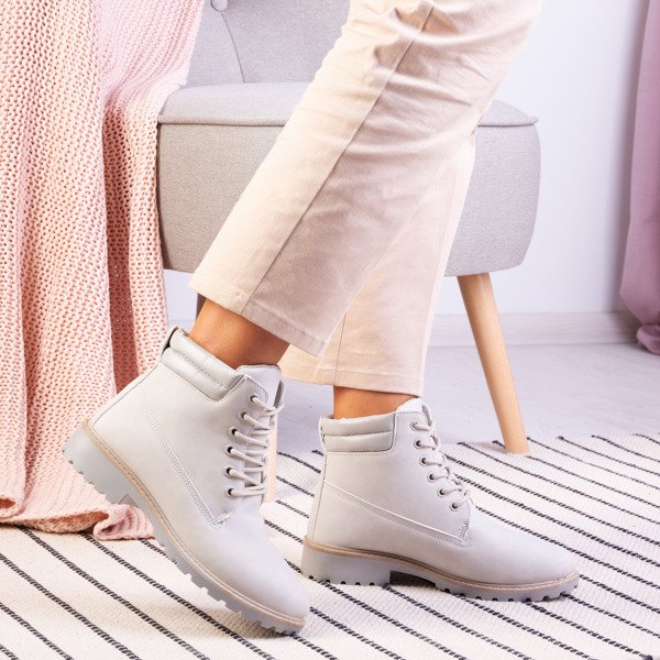 Szare trapery damskie Sytta - Obuwie