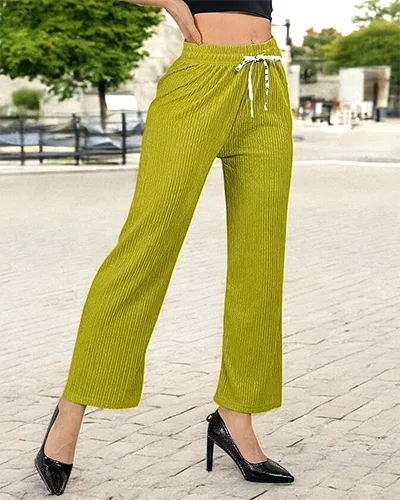 Royalfashion Women's wide pleated pants