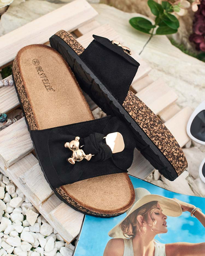 Royalfashion Women's Simio bow flip-flops