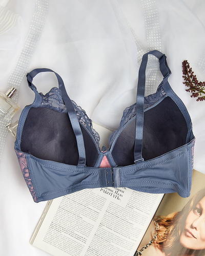Royalfashion Women's lace embellished bra