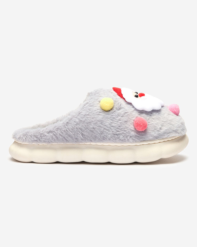 Royalfashion Christmas women's slippers in gray Fertemse