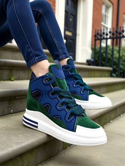Royalfashion High sports shoes for women with hidden wedge Oblaffi