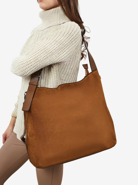 Torebka damska shopper eko zamszowa Donenn