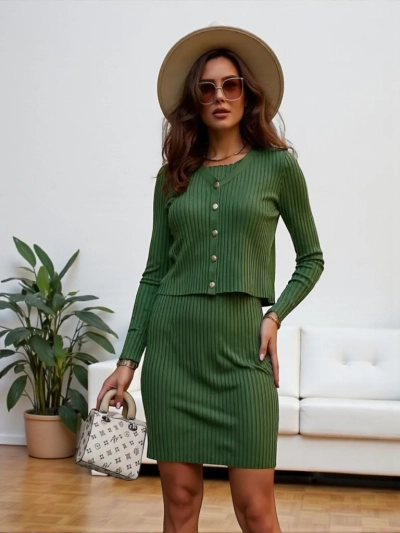 Royalfashion Женский комплект со свитером и платьем