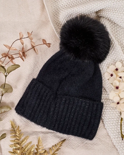 Royalfashion Sieviešu cepure ar bumbuliņu