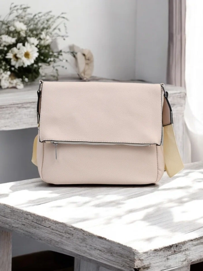 Royalfashion Women's handbag with a zip pocket in the flap
