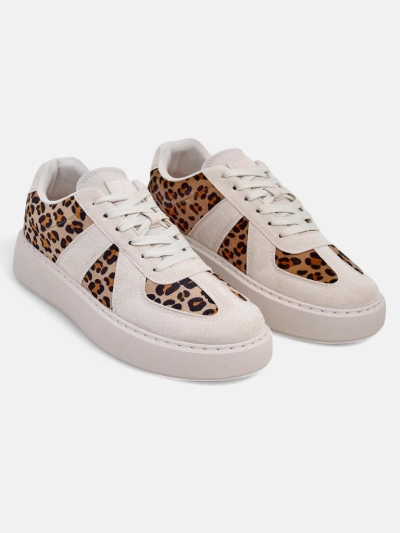 Royalfashion Women's sporty sneakers with a leopard print Big Cat
